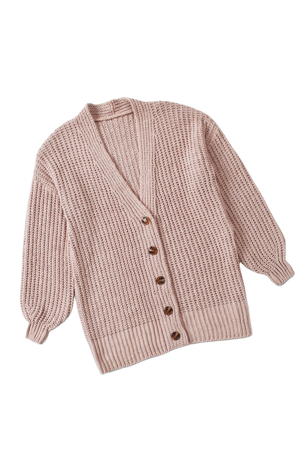 Khaki Buttoned Front Drop Shoulder Knitted Cardigan - Premium Tops from Momma Done Gone Crafty- Just $44.40! Shop now at Momma Done Gone Crafty