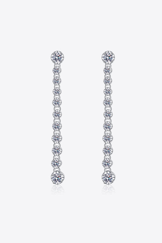 1.18 Carat Moissanite Long Earrings - Premium  from Momma Done Gone Crafty- Just $123.99! Shop now at Momma Done Gone Crafty
