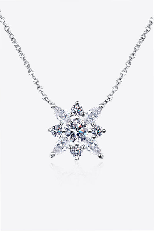 Moissanite Rhodium-Plated Necklace - Premium  from Momma Done Gone Crafty- Just $66.99! Shop now at Momma Done Gone Crafty