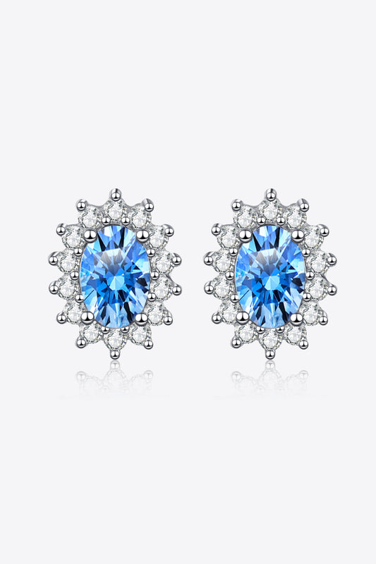 1 Carat Moissanite 925 Sterling Silver Stud Earrings - Premium  from Momma Done Gone Crafty- Just $174.99! Shop now at Momma Done Gone Crafty