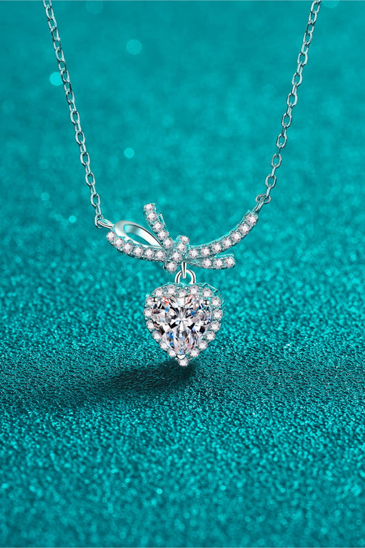 1 Carat Moissanite Heart Pendant Necklace - Premium  from Momma Done Gone Crafty- Just $92.99! Shop now at Momma Done Gone Crafty