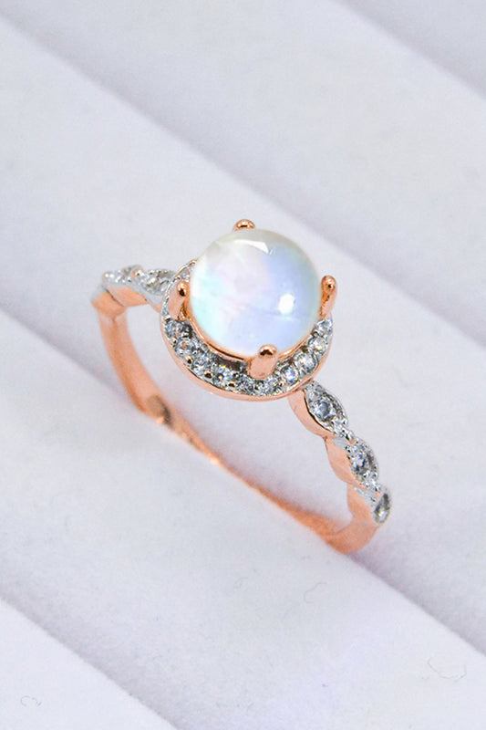 Round Moonstone Ring - Premium  from Momma Done Gone Crafty- Just $42.99! Shop now at Momma Done Gone Crafty