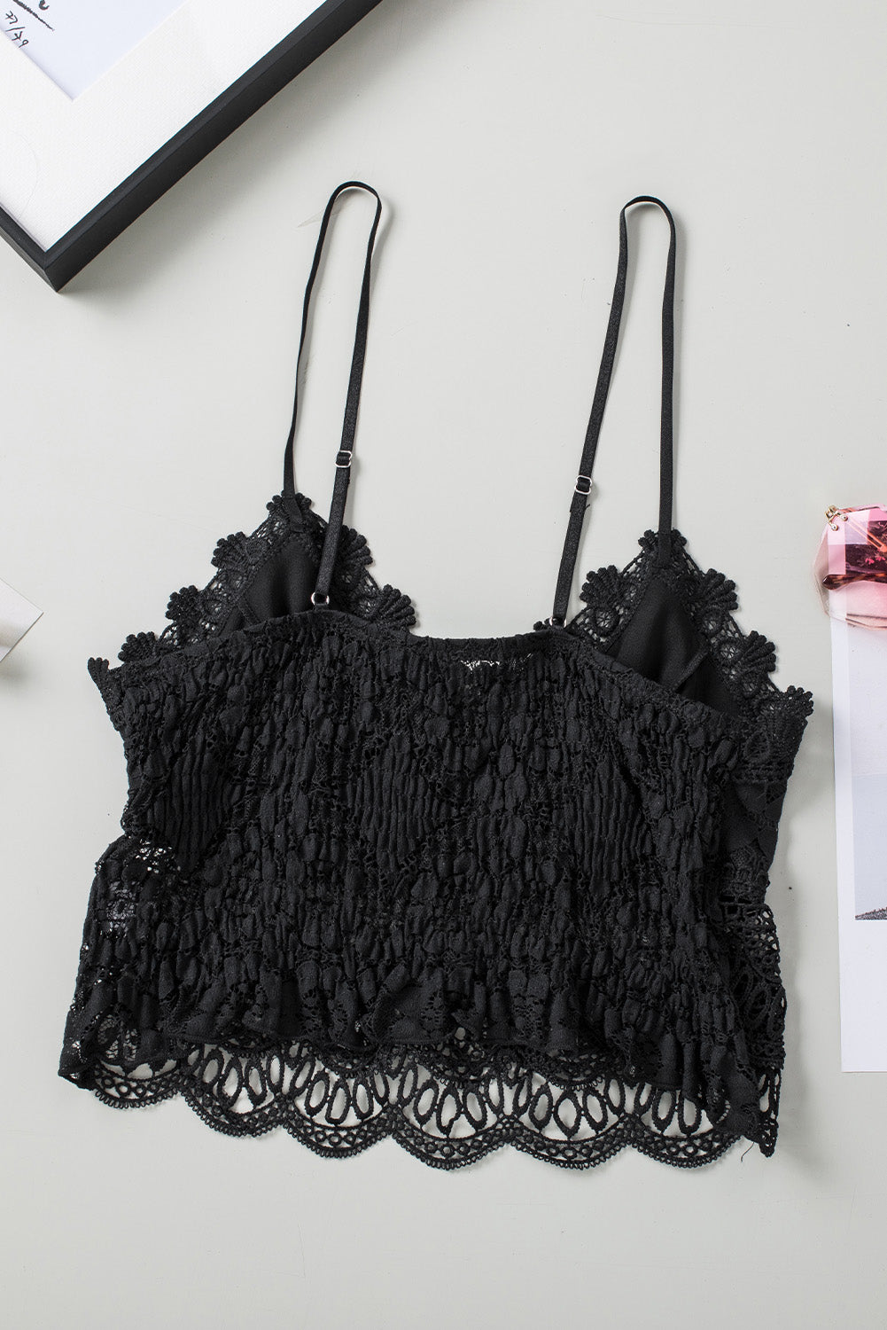 Black Lace Bralette Crop Top - Premium Tops from Momma Done Gone Crafty- Just $22.00! Shop now at Momma Done Gone Crafty