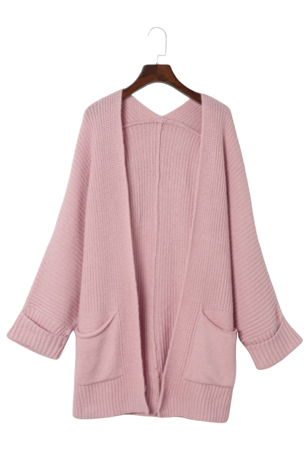 Pink Oversized Fold Over Sleeve Sweater Cardigan - Premium Tops from Momma Done Gone Crafty- Just $40.99! Shop now at Momma Done Gone Crafty