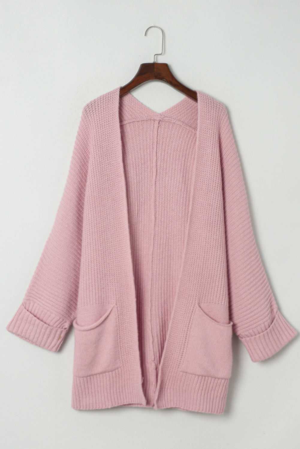 Pink Oversized Fold Over Sleeve Sweater Cardigan - Premium Tops from Momma Done Gone Crafty- Just $53.94! Shop now at Momma Done Gone Crafty