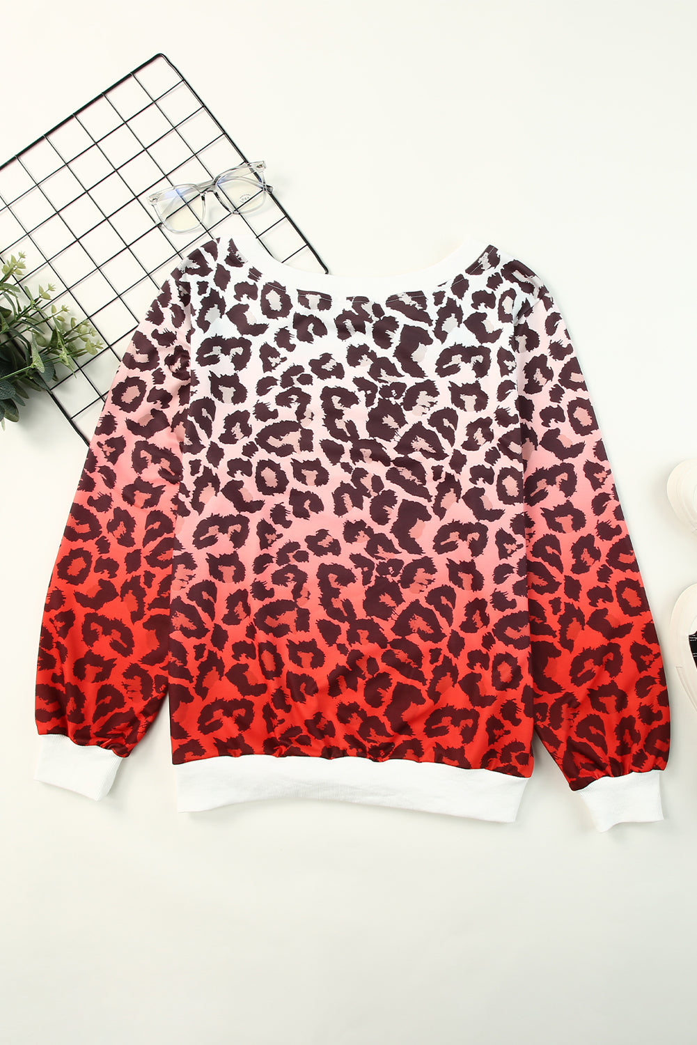 Leopard Gradient Long Sleeve Sweatshirt - Premium Tops from Momma Done Gone Crafty- Just $20.70! Shop now at Momma Done Gone Crafty