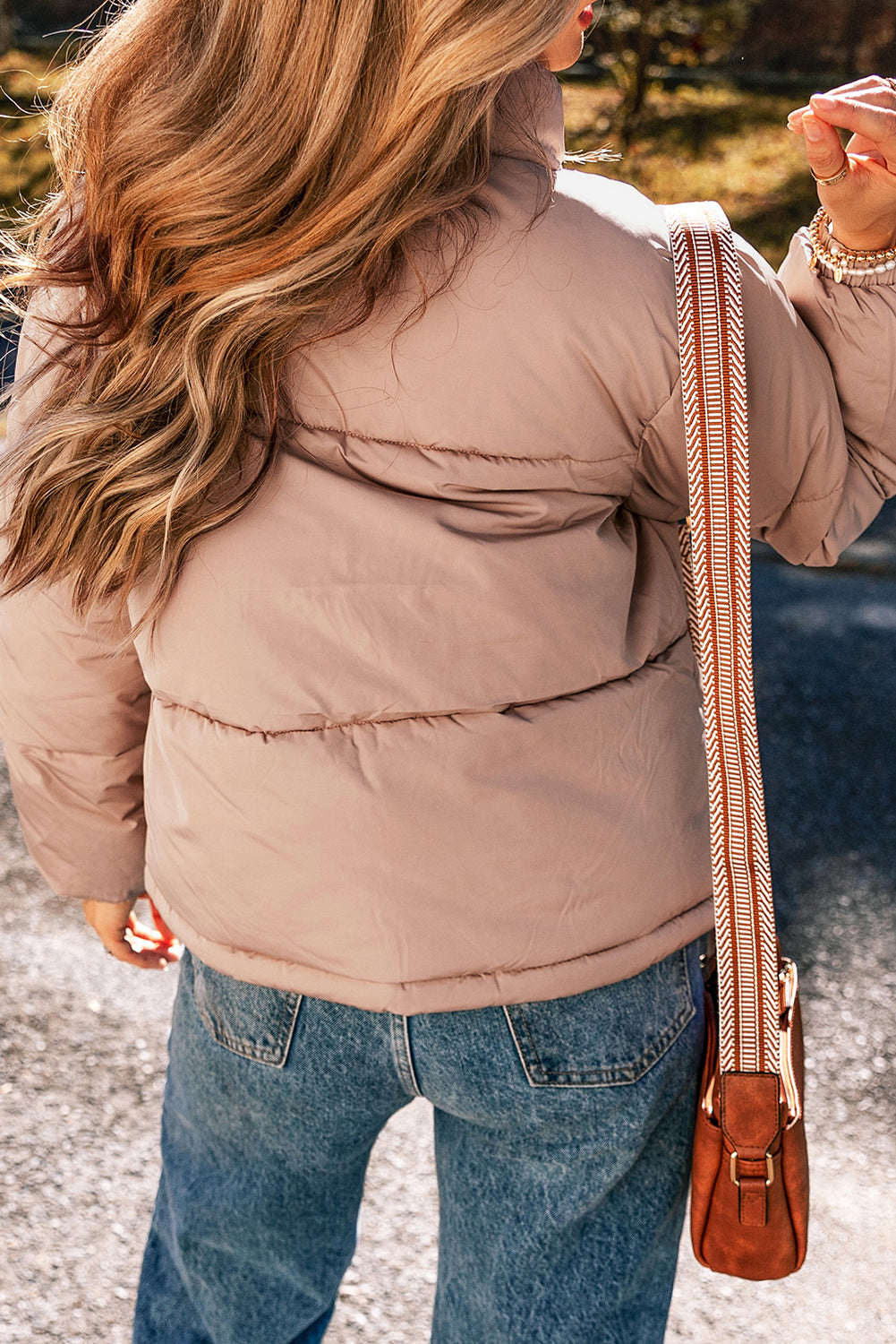 Apricot Pink Full Zipper Quilted Puffer Jacket - Premium Outerwear/Jackets from Momma Done Gone Crafty- Just $69.99! Shop now at Momma Done Gone Crafty