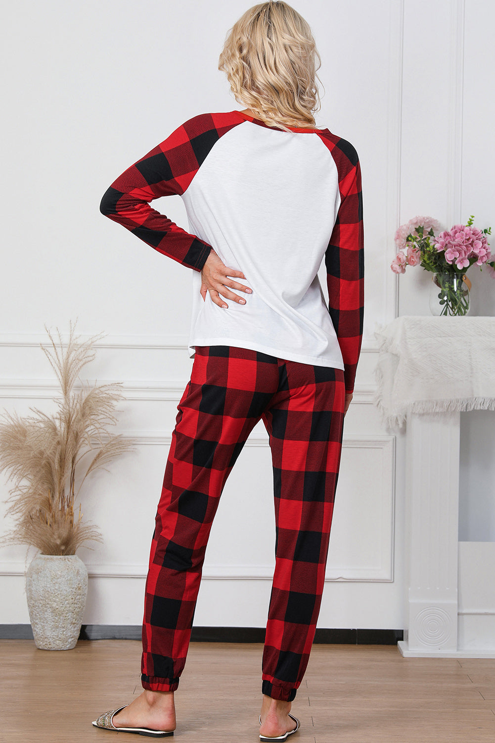 Red Plaid Merry Christmas Graphic Loungewear Set - Premium Loungewear from Momma Done Gone Crafty- Just $28.99! Shop now at Momma Done Gone Crafty