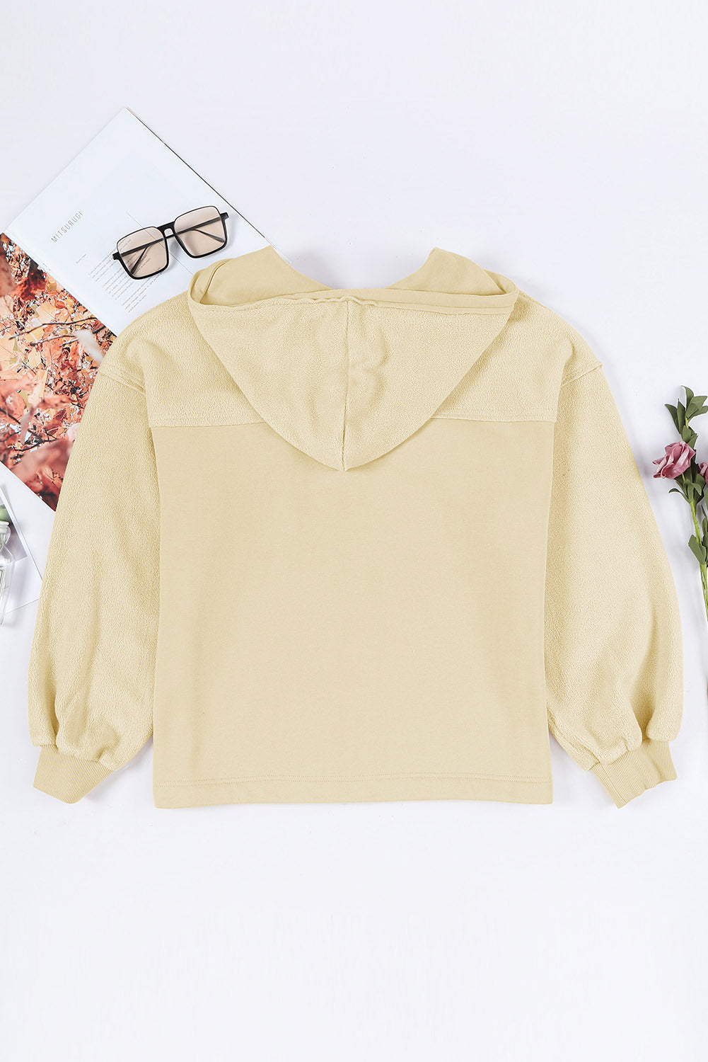 Apricot Flap Pocket Drawstring Hood Zip Up Jacket - Premium Outerwear from Momma Done Gone Crafty- Just $38.99! Shop now at Momma Done Gone Crafty