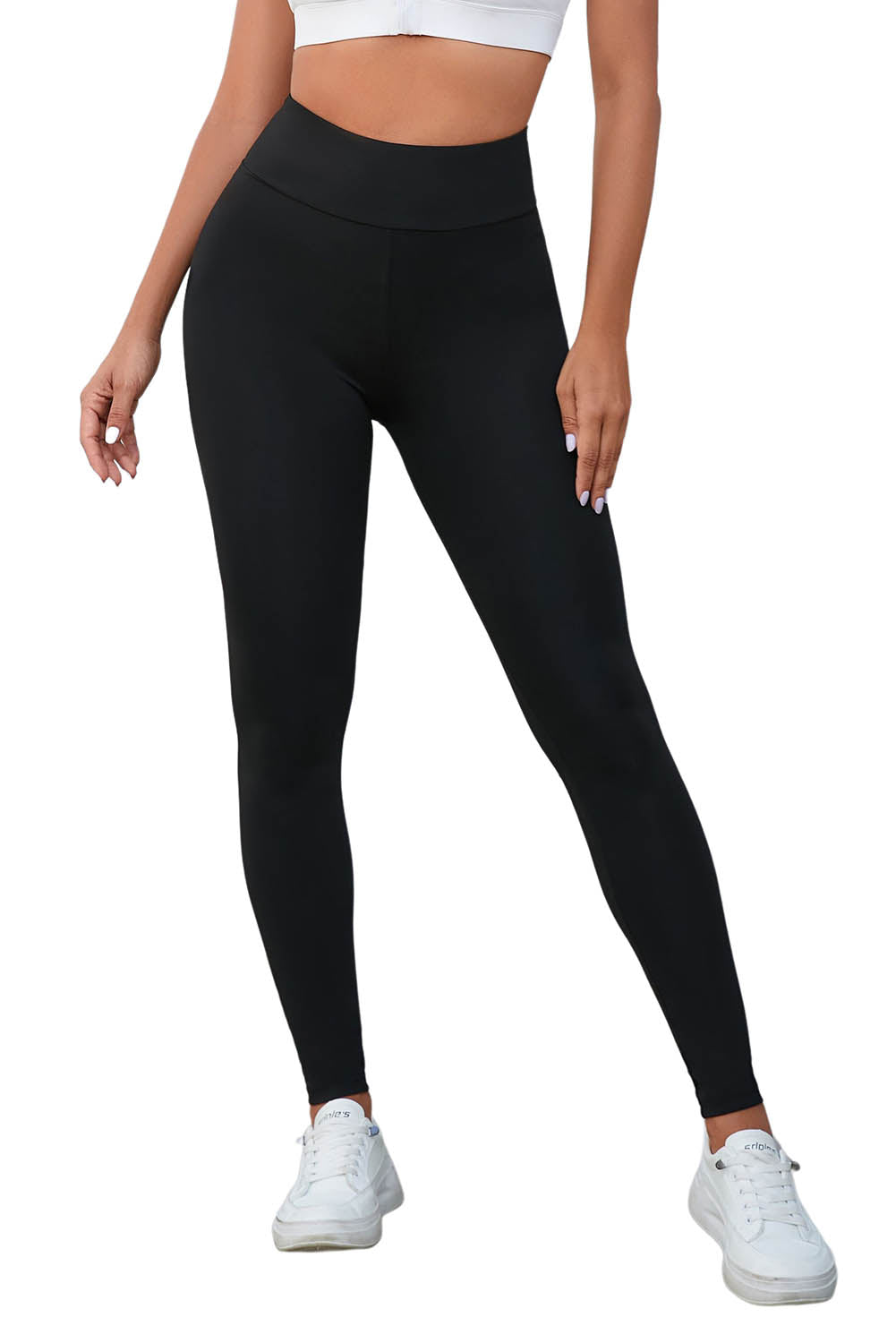 Black Criss Cross Tummy Control High Waist Leggings - Premium Bottoms from Momma Done Gone Crafty- Just $16.99! Shop now at Momma Done Gone Crafty