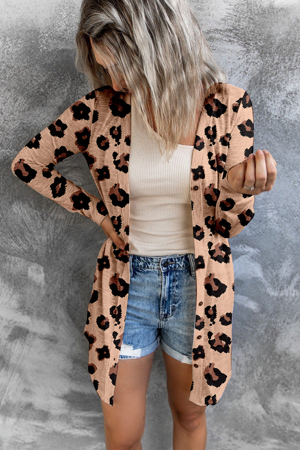 Leopard Printed Open Front Cardigan - Premium Tops from Momma Done Gone Crafty- Just $16.99! Shop now at Momma Done Gone Crafty