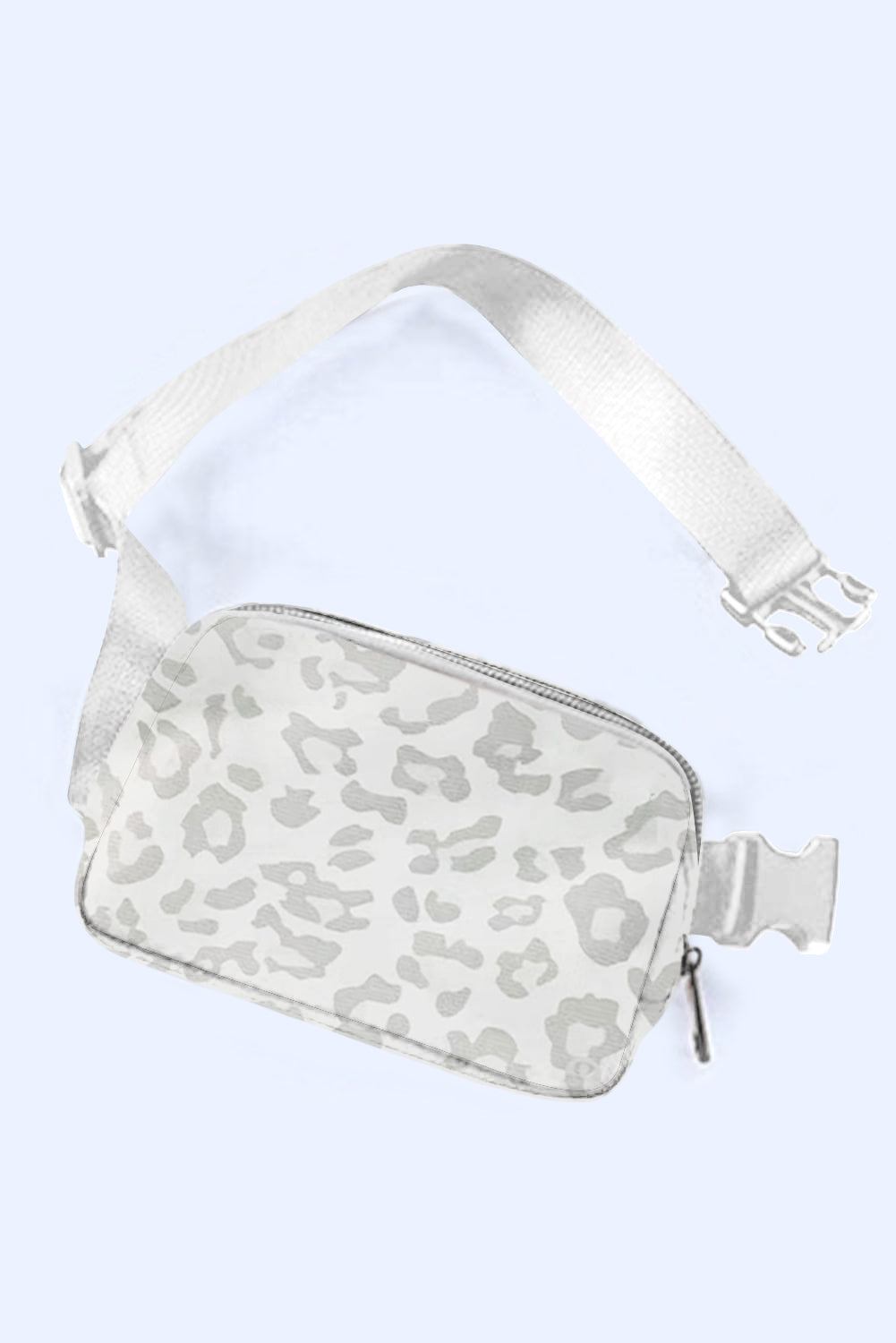 White Leopard Print Buckle Canvas Chest Bag 20*5*14cm - Premium Shoes & Bags from Momma Done Gone Crafty- Just $11.85! Shop now at Momma Done Gone Crafty