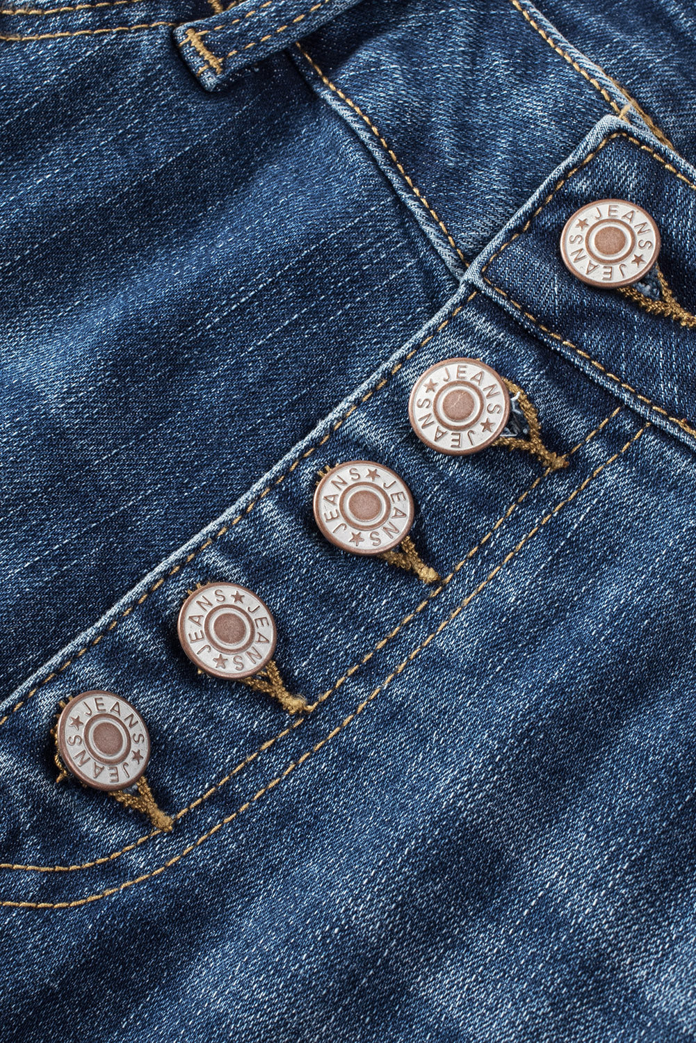 Blue Distressed Button Fly High Waist Skinny Jeans - Premium Bottoms from Momma Done Gone Crafty- Just $35.40! Shop now at Momma Done Gone Crafty