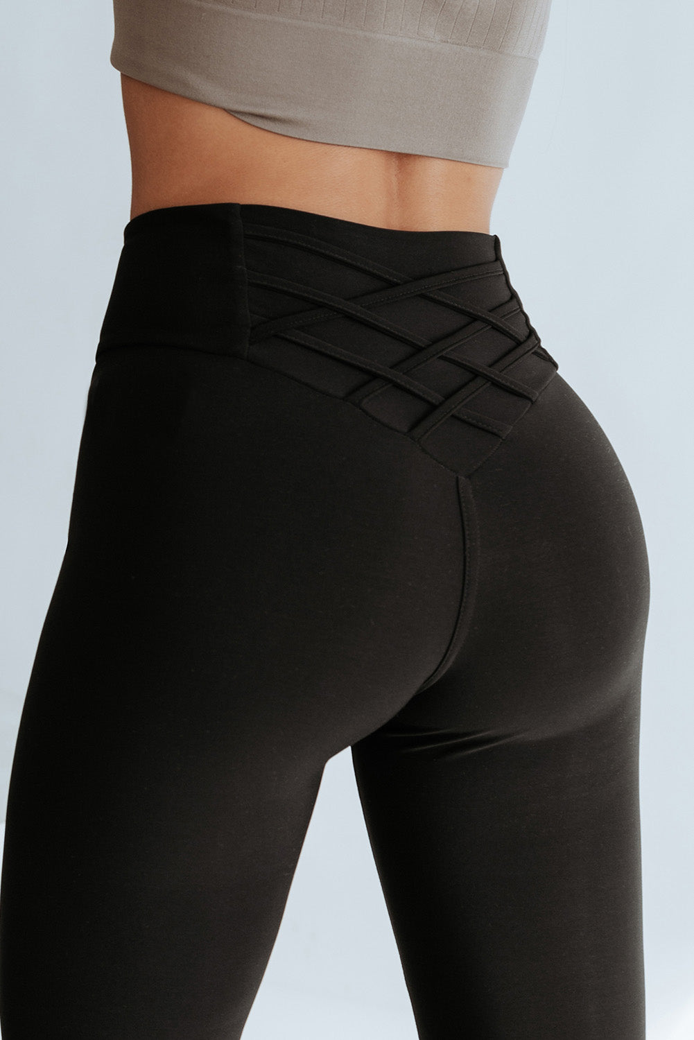 Black Criss Cross Tummy Control High Waist Leggings - Premium Bottoms from Momma Done Gone Crafty- Just $16.99! Shop now at Momma Done Gone Crafty