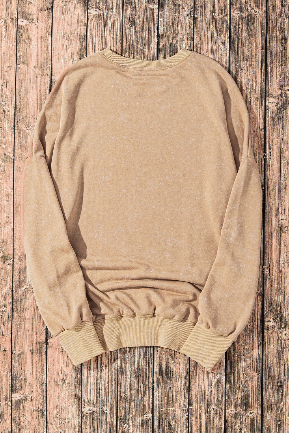 Khaki Drop Shoulder Ribbed Trim Oversized Sweatshirt - Premium Tops from Momma Done Gone Crafty- Just $38! Shop now at Momma Done Gone Crafty