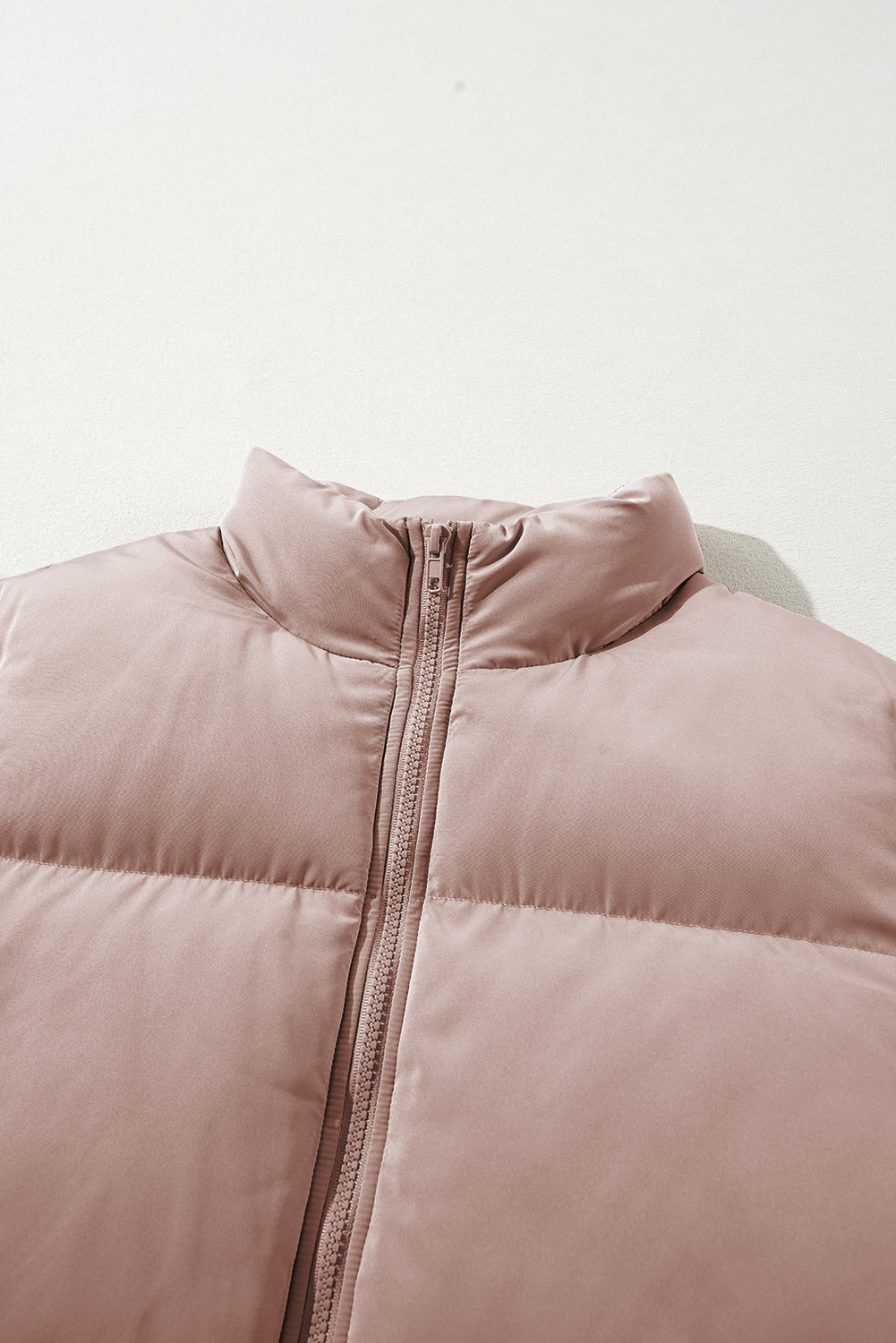 Apricot Pink Full Zipper Quilted Puffer Jacket - Premium Outerwear/Jackets from Momma Done Gone Crafty- Just $69.99! Shop now at Momma Done Gone Crafty