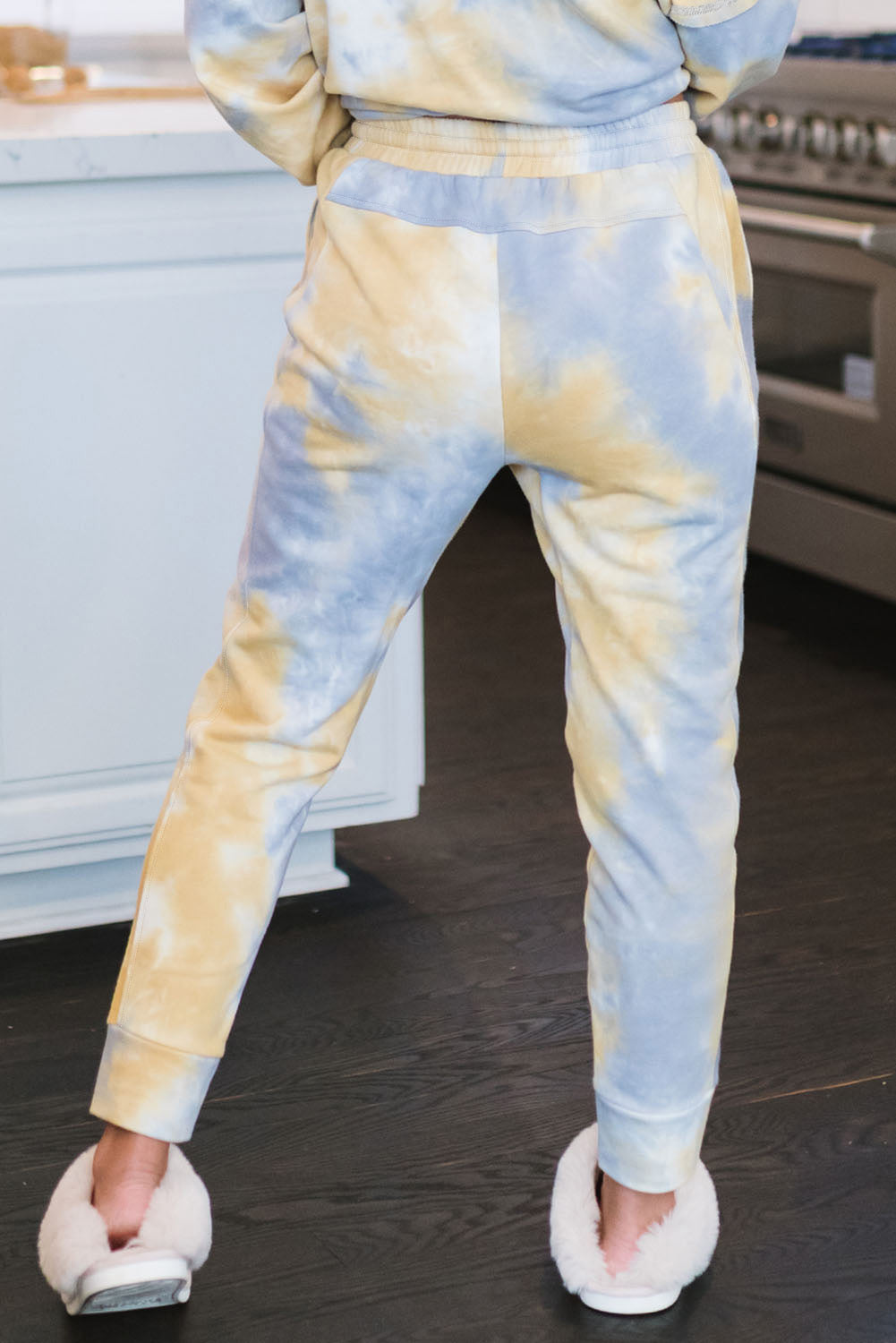 Multicolor Tie Dye Henley Top and Drawstring Pants Outfit - Premium Loungewear from Momma Done Gone Crafty- Just $39.99! Shop now at Momma Done Gone Crafty