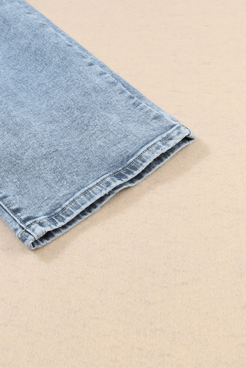 Sky Blue Light Wash Frayed Slim Fit High Waist Jeans - Premium Bottoms from Momma Done Gone Crafty- Just $71.97! Shop now at Momma Done Gone Crafty