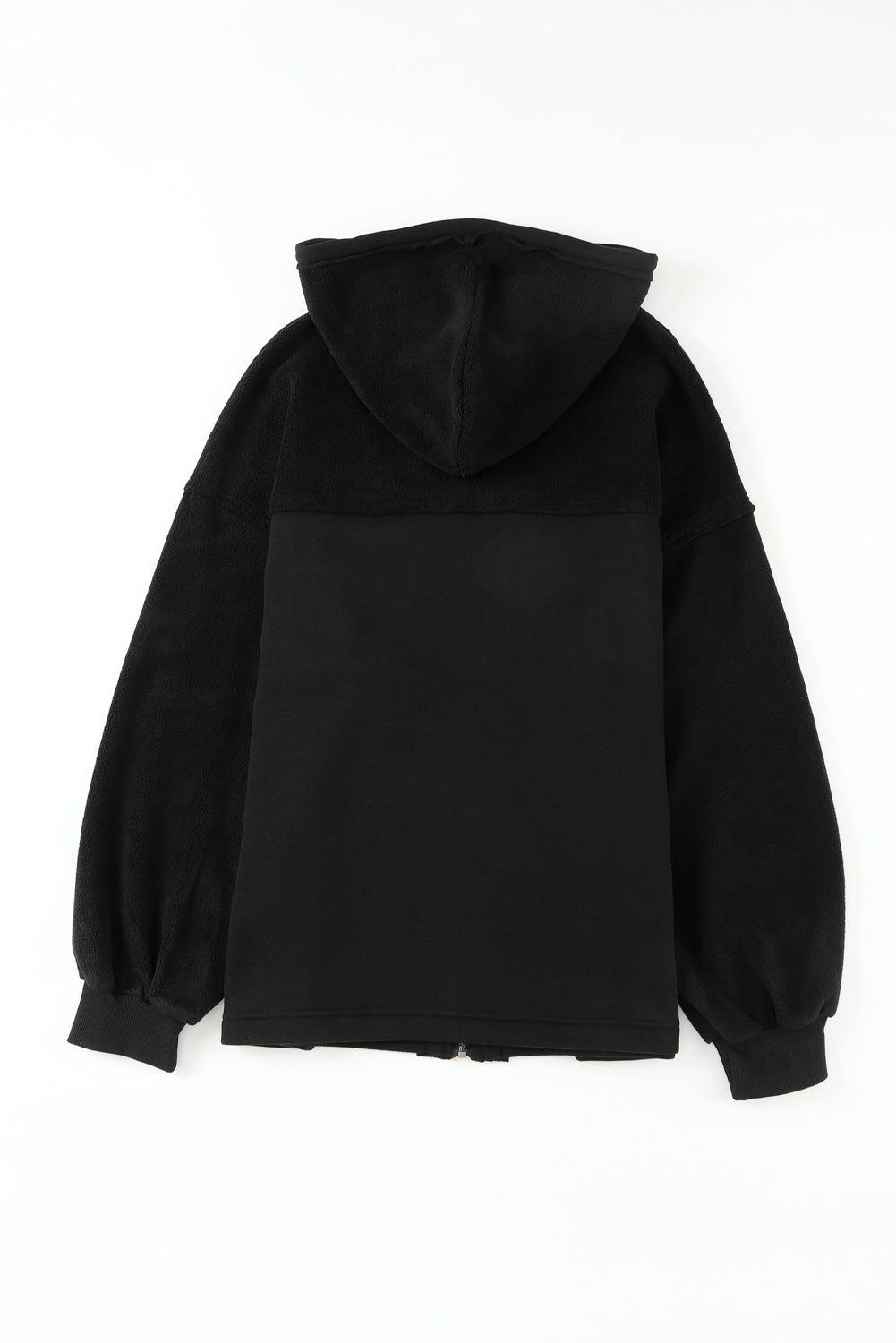 Black Flap Pocket Drawstring Hood Zip Up Jacket - Premium Outerwear from Momma Done Gone Crafty- Just $38.99! Shop now at Momma Done Gone Crafty