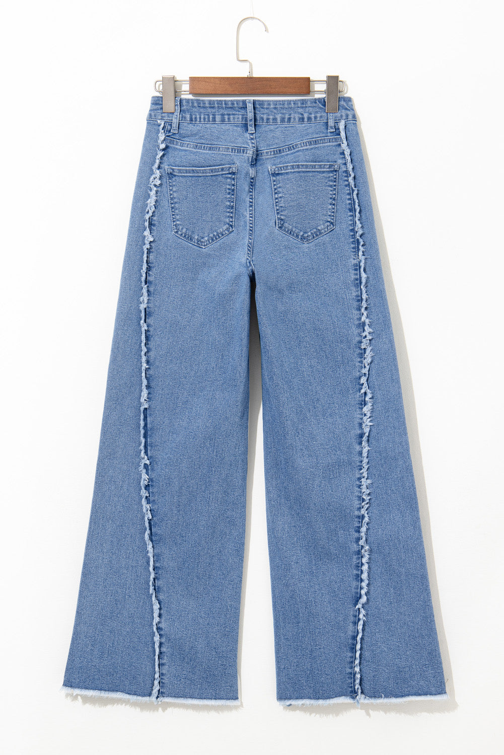 Beau Blue Vintage Stitching Raw Hem Flared Jeans - Premium Bottoms/Jeans from Momma Done Gone Crafty- Just $34.80! Shop now at Momma Done Gone Crafty