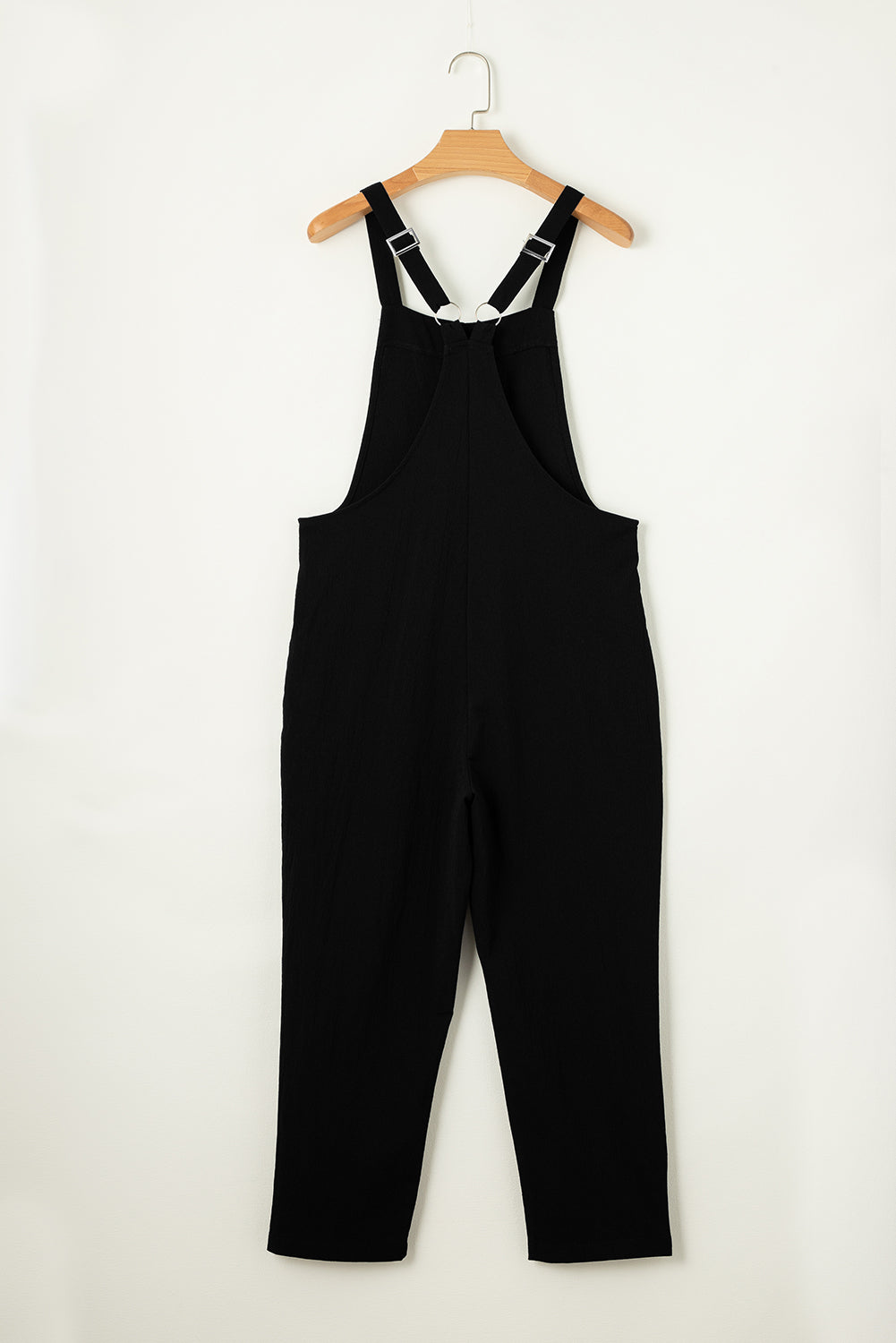 Black Adjustable Buckle Straps Cropped Jumpsuit - Premium Bottoms/Jumpsuits & Rompers from Momma Done Gone Crafty- Just $17.10! Shop now at Momma Done Gone Crafty