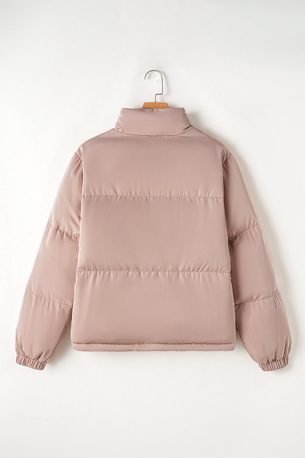 Apricot Pink Full Zipper Quilted Puffer Jacket - Premium Outerwear/Jackets from Momma Done Gone Crafty- Just $69.99! Shop now at Momma Done Gone Crafty