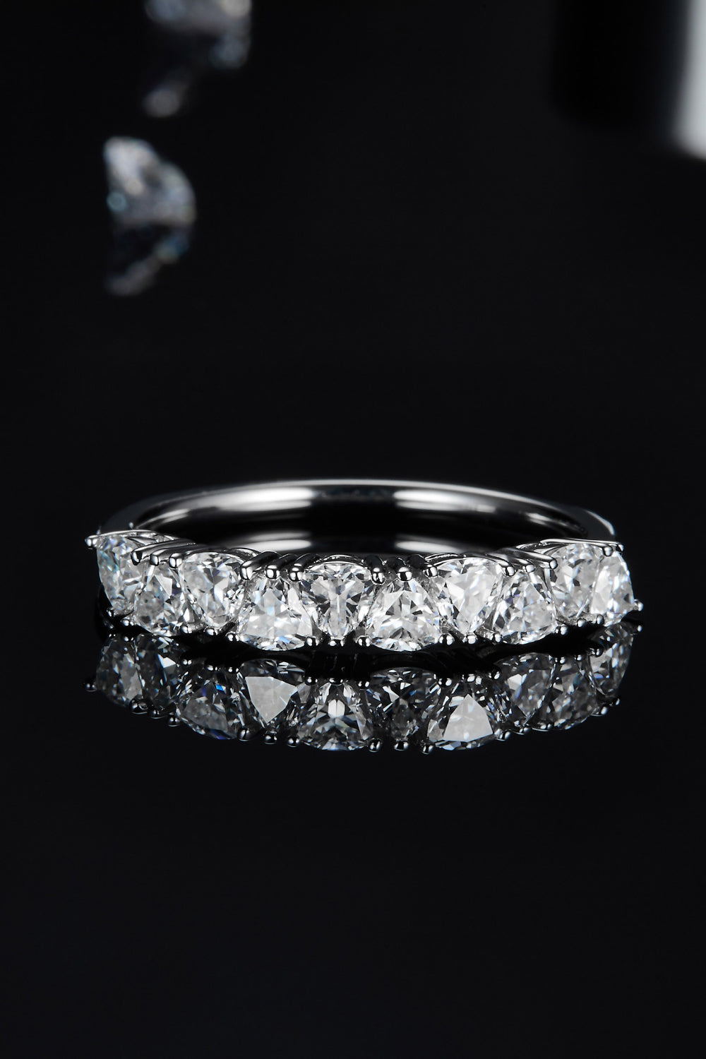 1 Carat Moissanite 925 Sterling Silver Half-Eternity Ring - Premium  from Momma Done Gone Crafty- Just $109.99! Shop now at Momma Done Gone Crafty