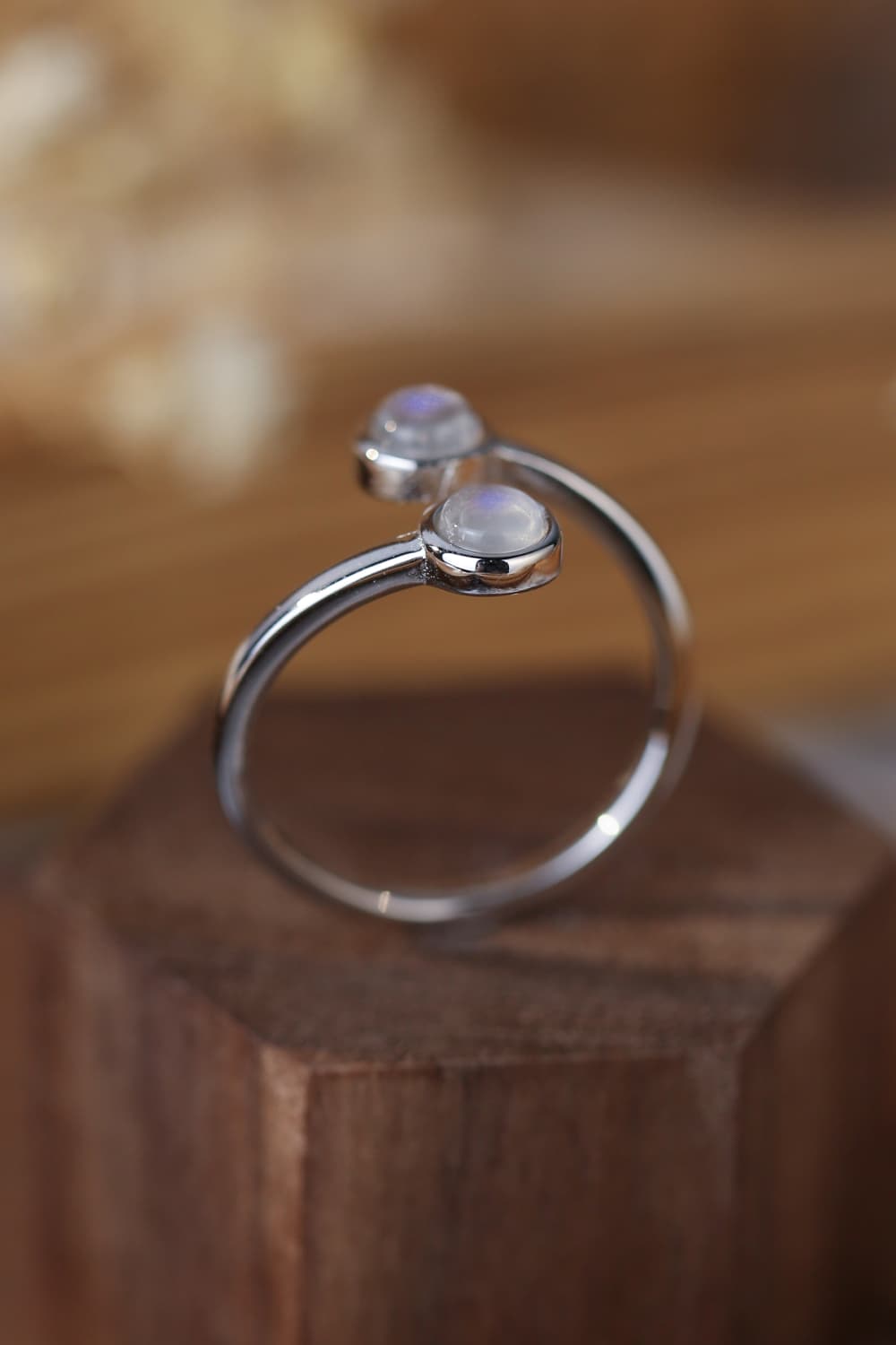 High Quality Natural Moonstone 925 Sterling Silver Toi Et Moi Ring - Premium  from Momma Done Gone Crafty- Just $45.99! Shop now at Momma Done Gone Crafty