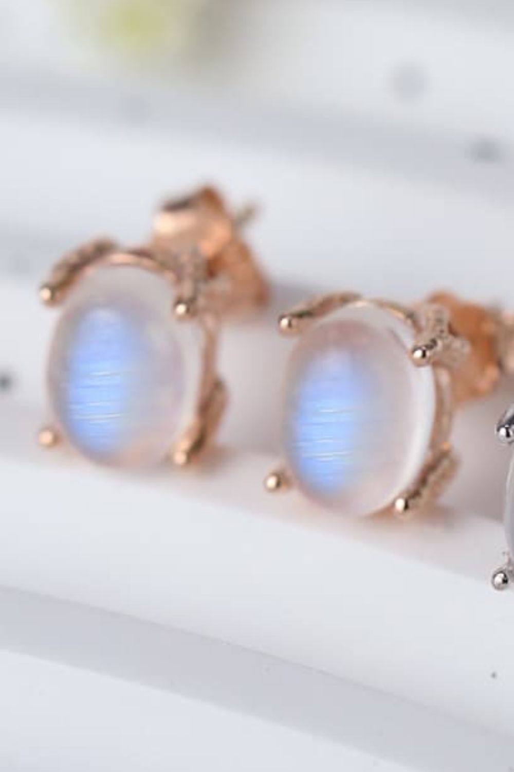 High Quality Natural Moonstone 925 Sterling Silver Stud Earrings - Premium  from Momma Done Gone Crafty- Just $51.99! Shop now at Momma Done Gone Crafty