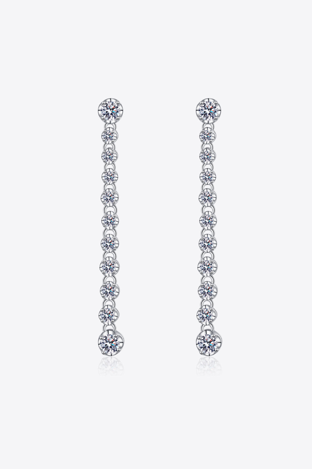 1.18 Carat Moissanite Long Earrings - Premium  from Momma Done Gone Crafty- Just $123.99! Shop now at Momma Done Gone Crafty