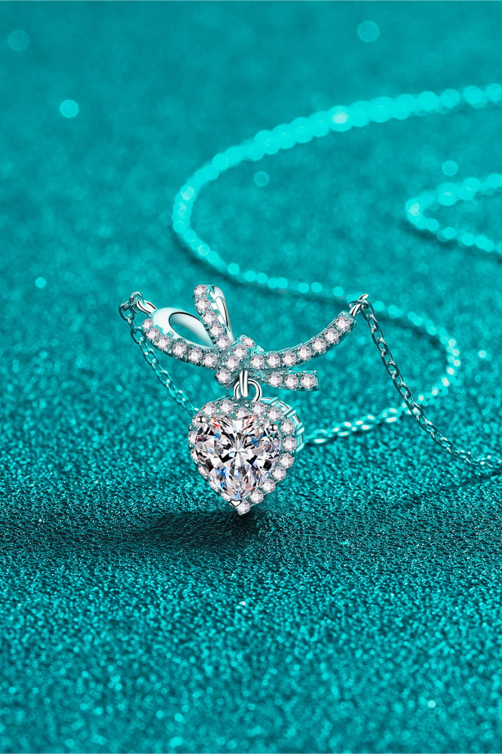 1 Carat Moissanite Heart Pendant Necklace - Premium  from Momma Done Gone Crafty- Just $92.99! Shop now at Momma Done Gone Crafty