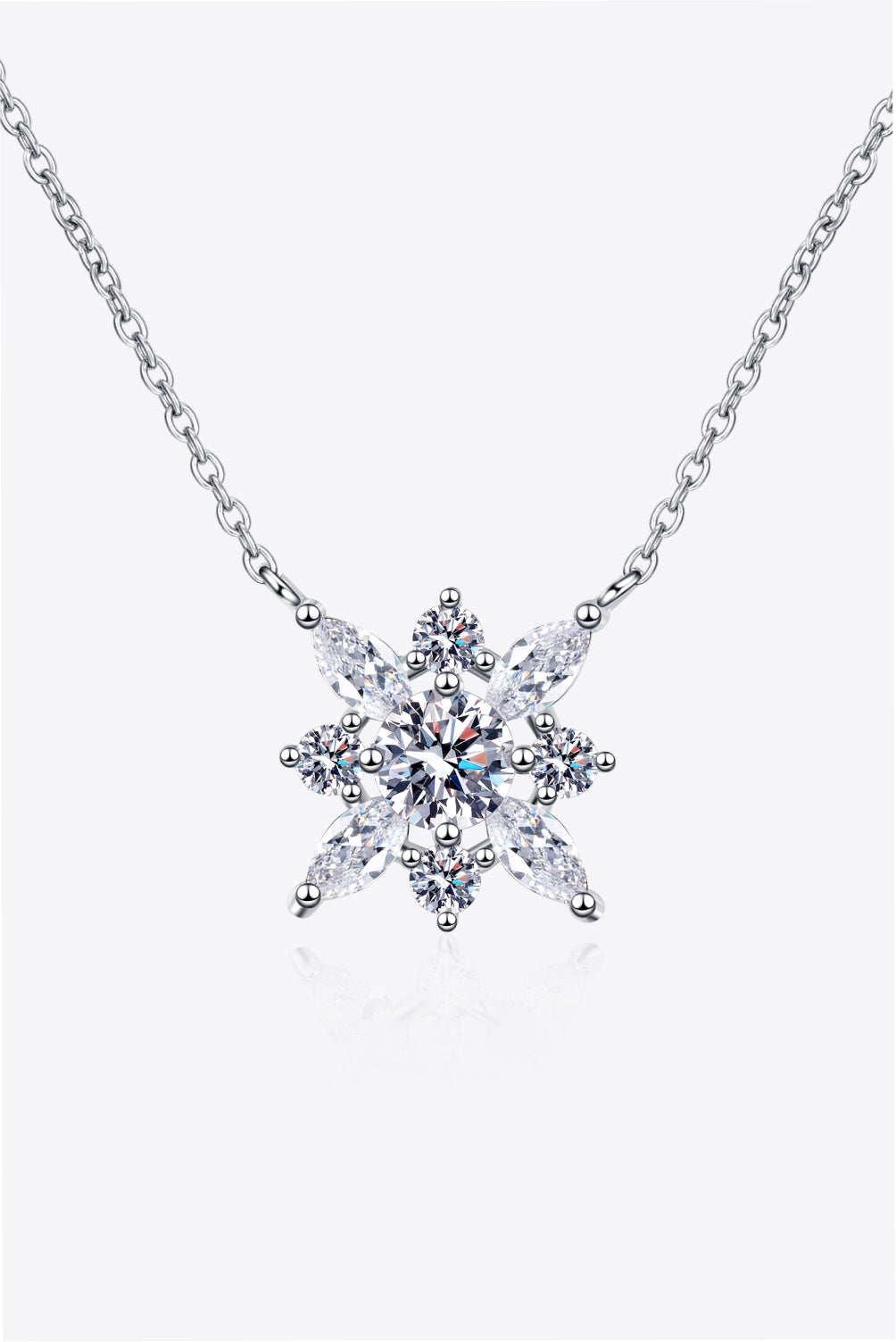 Moissanite Rhodium-Plated Necklace - Premium  from Momma Done Gone Crafty- Just $66.99! Shop now at Momma Done Gone Crafty