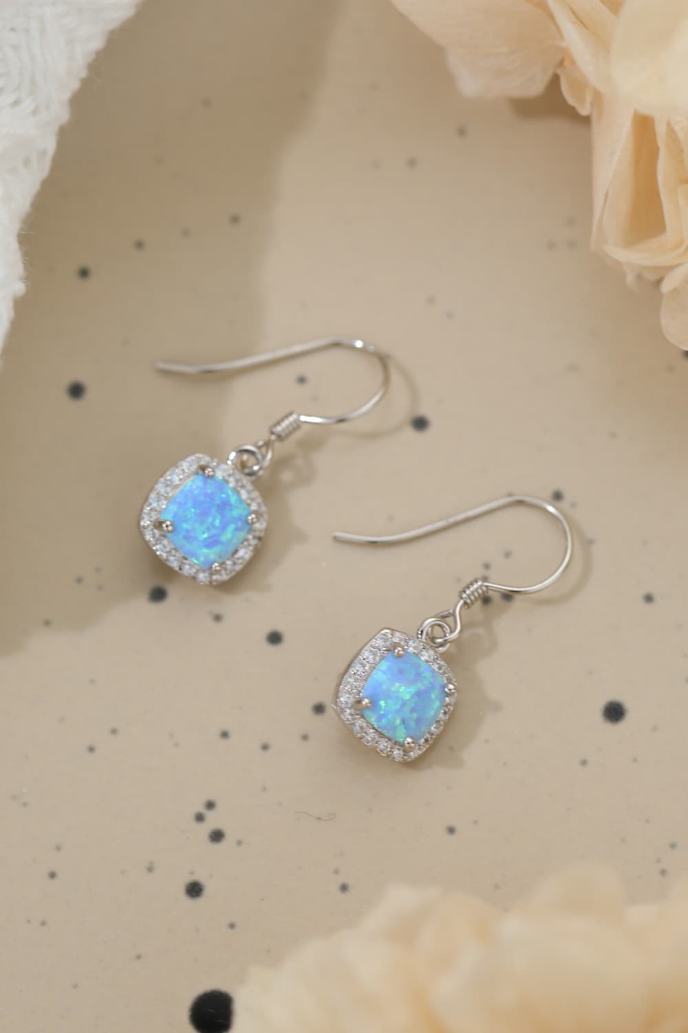 Opal Square Drop Earrings - Premium  from Momma Done Gone Crafty- Just $52.99! Shop now at Momma Done Gone Crafty