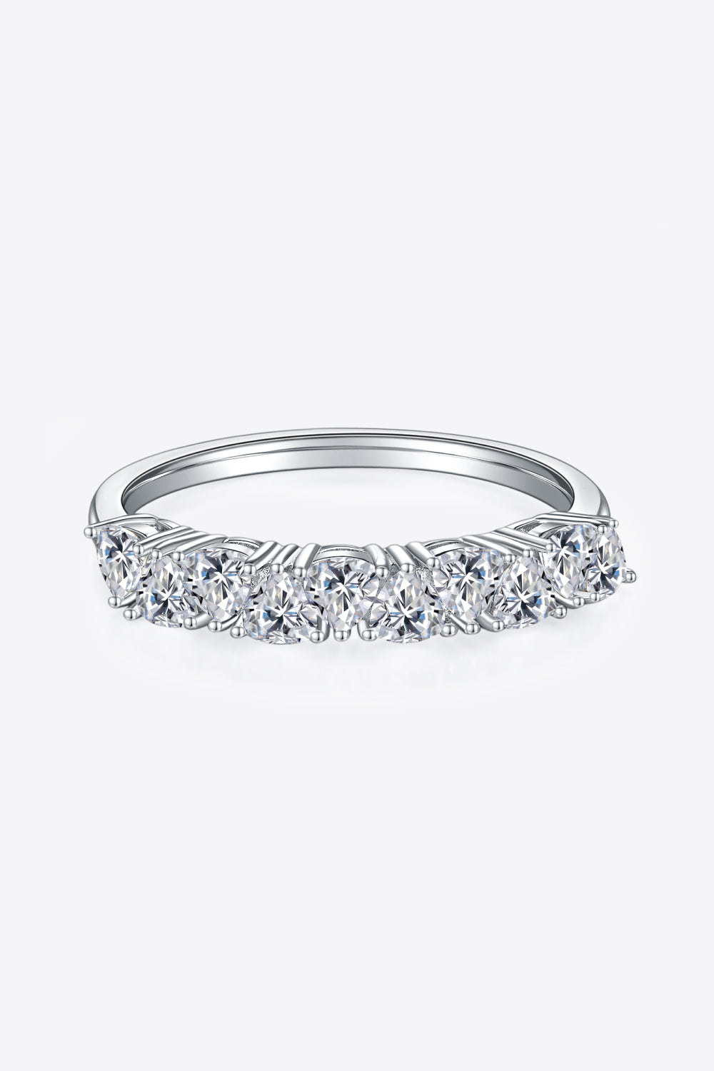 1 Carat Moissanite 925 Sterling Silver Half-Eternity Ring - Premium  from Momma Done Gone Crafty- Just $109.99! Shop now at Momma Done Gone Crafty