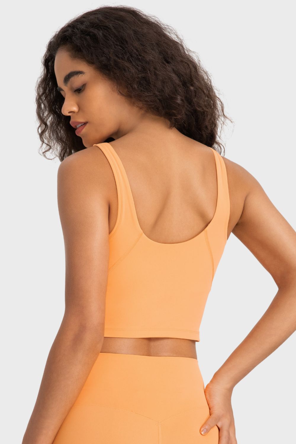 Deep V-Neck Crop Sports Bra - Premium  from Momma Done Gone Crafty- Just $25.99! Shop now at Momma Done Gone Crafty