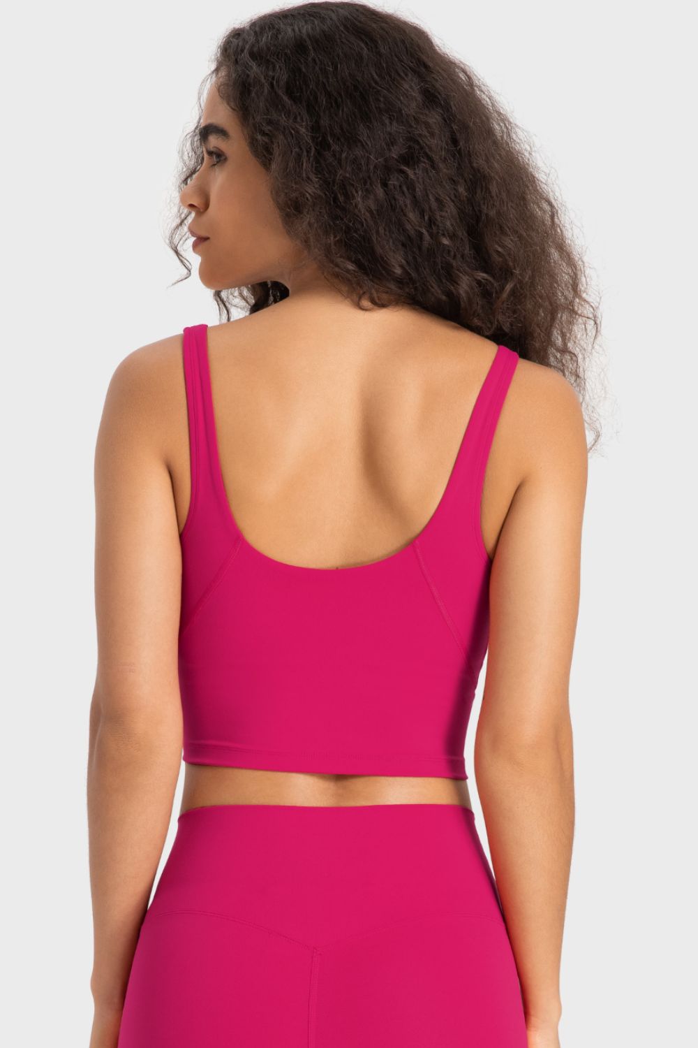 Deep V-Neck Crop Sports Bra - Premium  from Momma Done Gone Crafty- Just $25.99! Shop now at Momma Done Gone Crafty