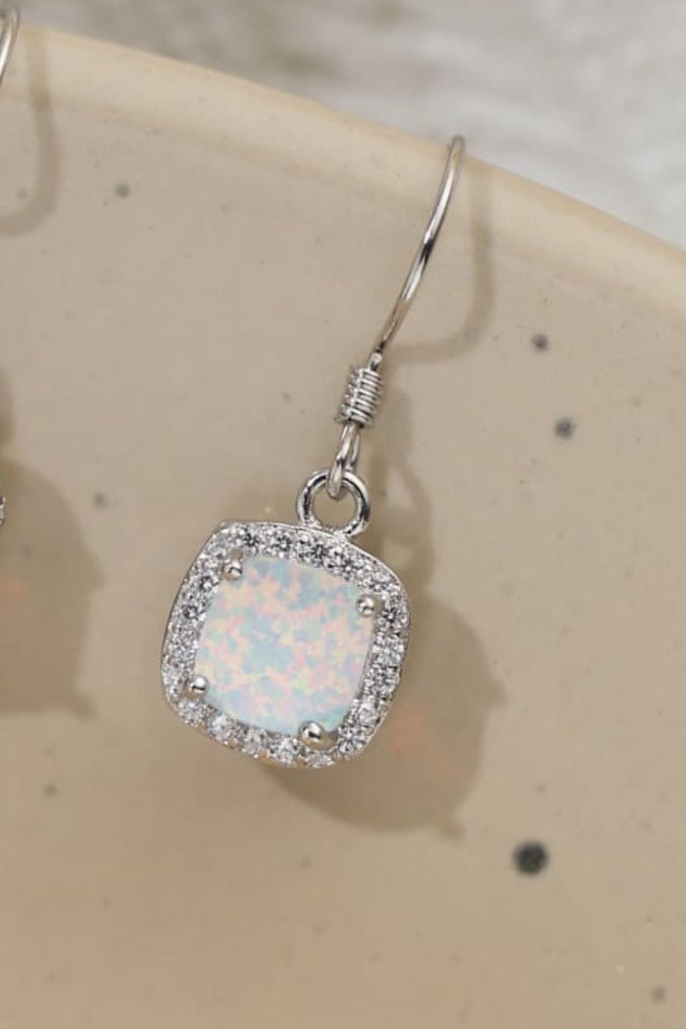 Opal Square Drop Earrings - Premium  from Momma Done Gone Crafty- Just $52.99! Shop now at Momma Done Gone Crafty