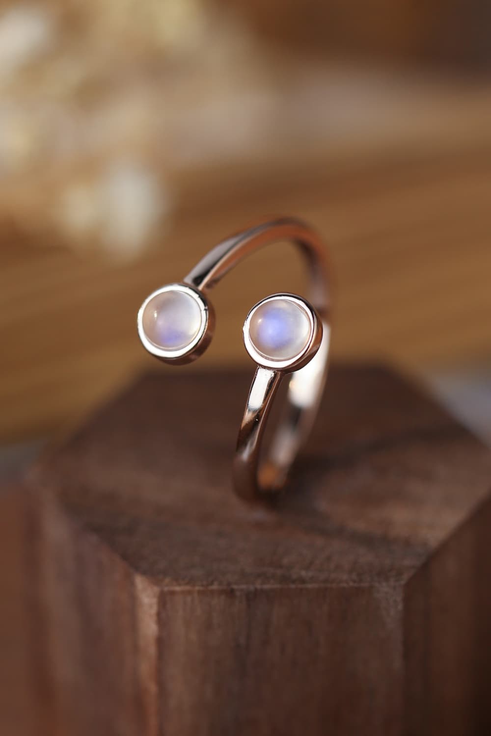 High Quality Natural Moonstone 925 Sterling Silver Toi Et Moi Ring - Premium  from Momma Done Gone Crafty- Just $45.99! Shop now at Momma Done Gone Crafty