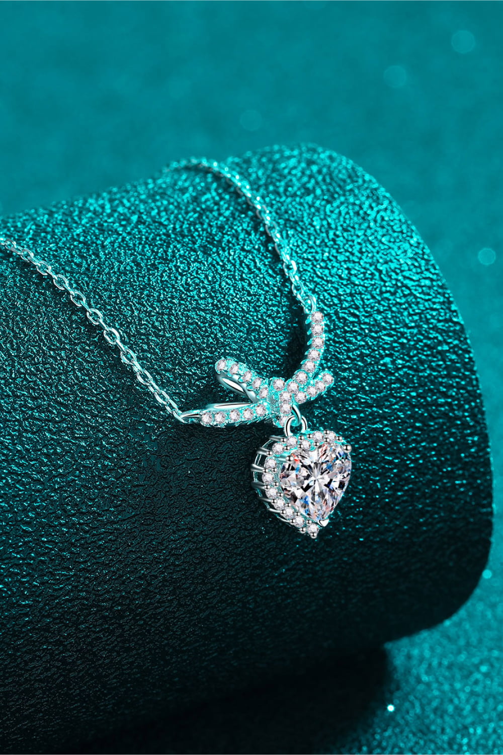 1 Carat Moissanite Heart Pendant Necklace - Premium  from Momma Done Gone Crafty- Just $92.99! Shop now at Momma Done Gone Crafty