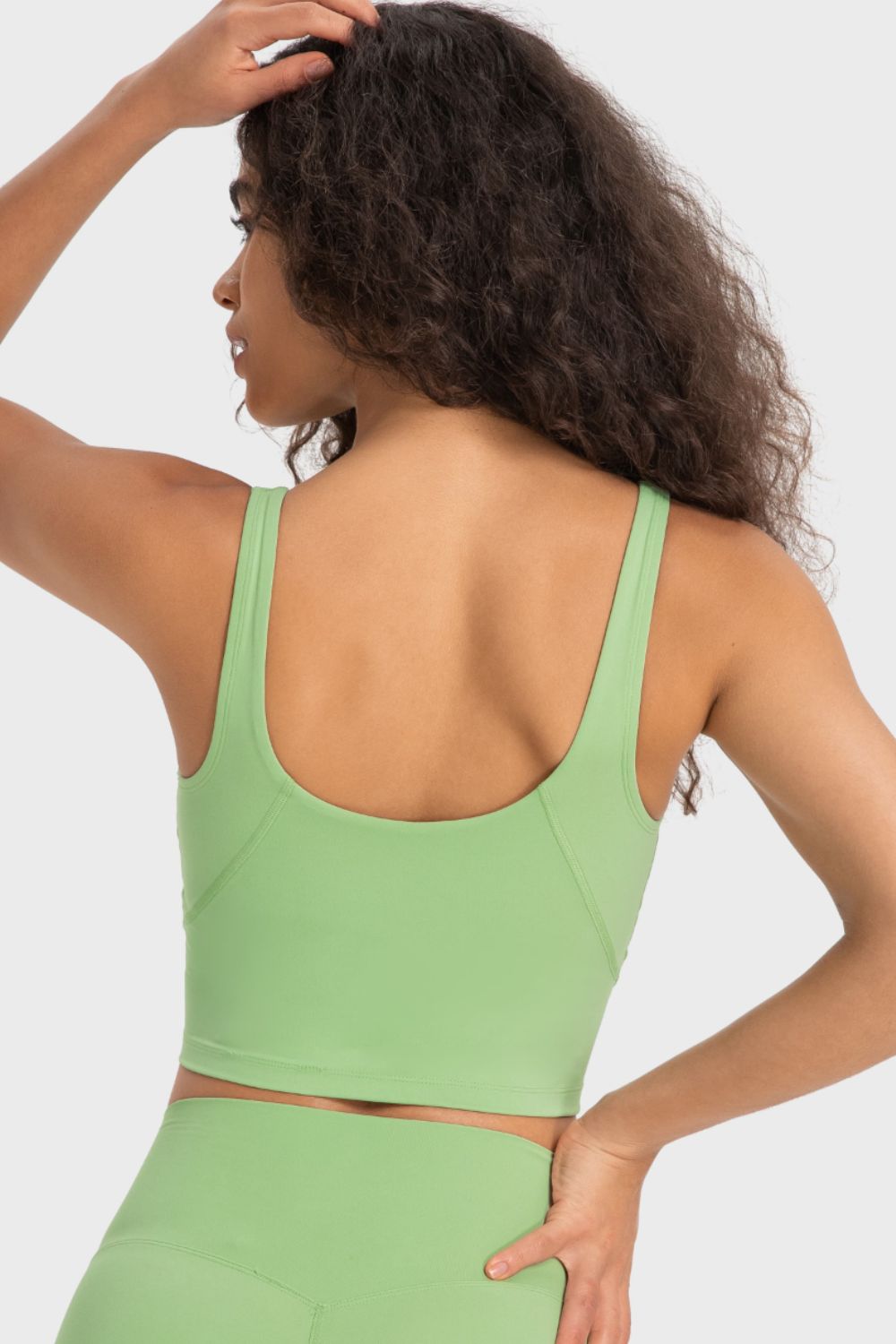 Deep V-Neck Crop Sports Bra - Premium  from Momma Done Gone Crafty- Just $25.99! Shop now at Momma Done Gone Crafty