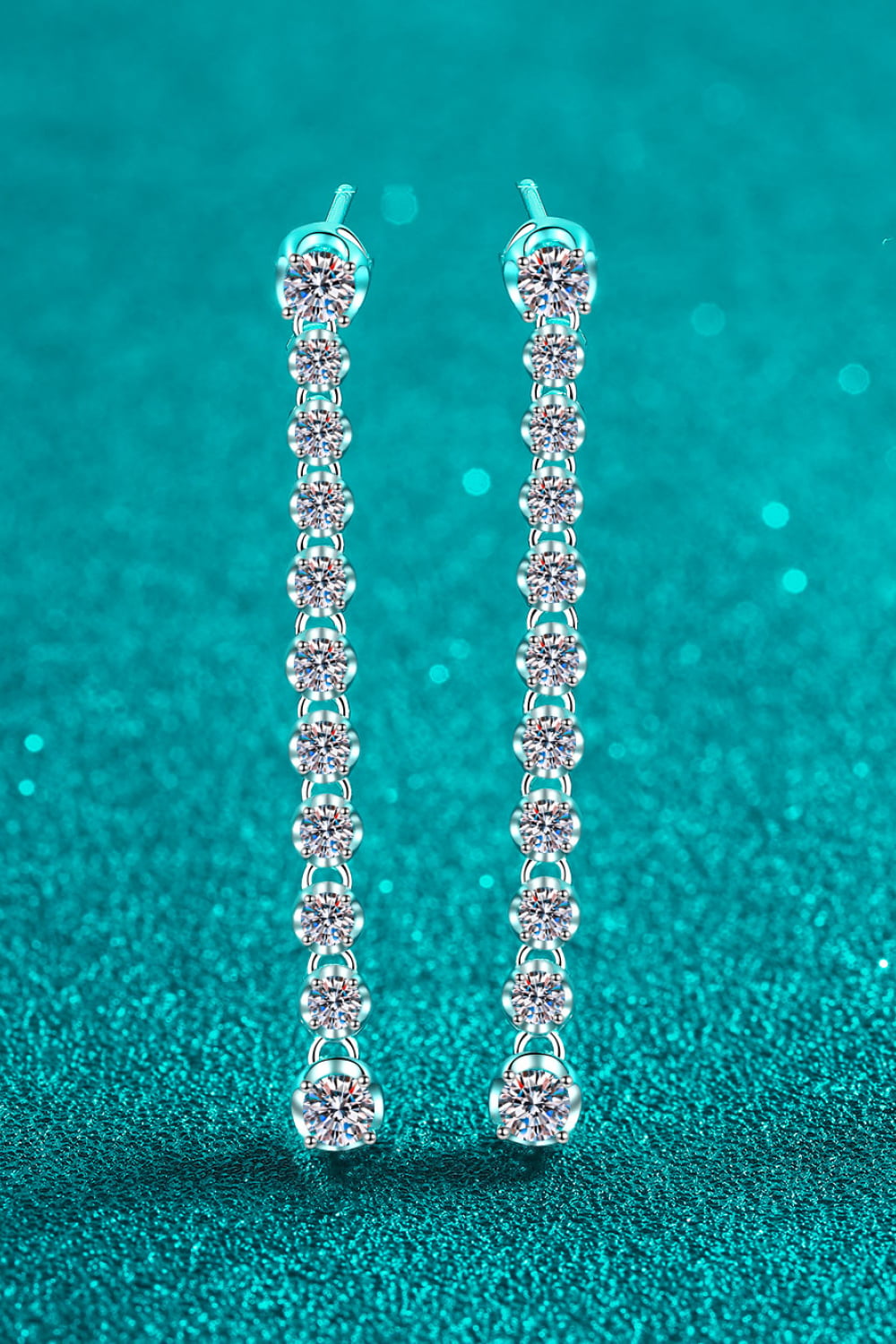 1.18 Carat Moissanite Long Earrings - Premium  from Momma Done Gone Crafty- Just $123.99! Shop now at Momma Done Gone Crafty