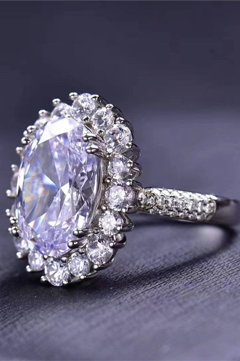 8 Carat Oval Moissanite Ring - Premium  from Momma Done Gone Crafty- Just $782.99! Shop now at Momma Done Gone Crafty