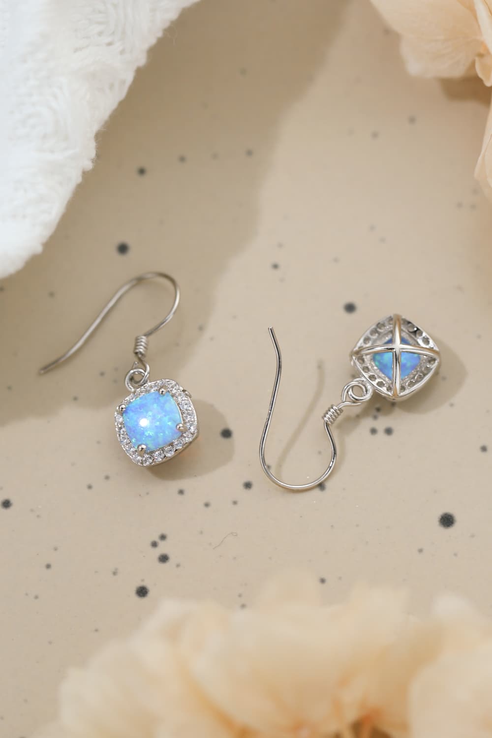 Opal Square Drop Earrings - Premium  from Momma Done Gone Crafty- Just $52.99! Shop now at Momma Done Gone Crafty