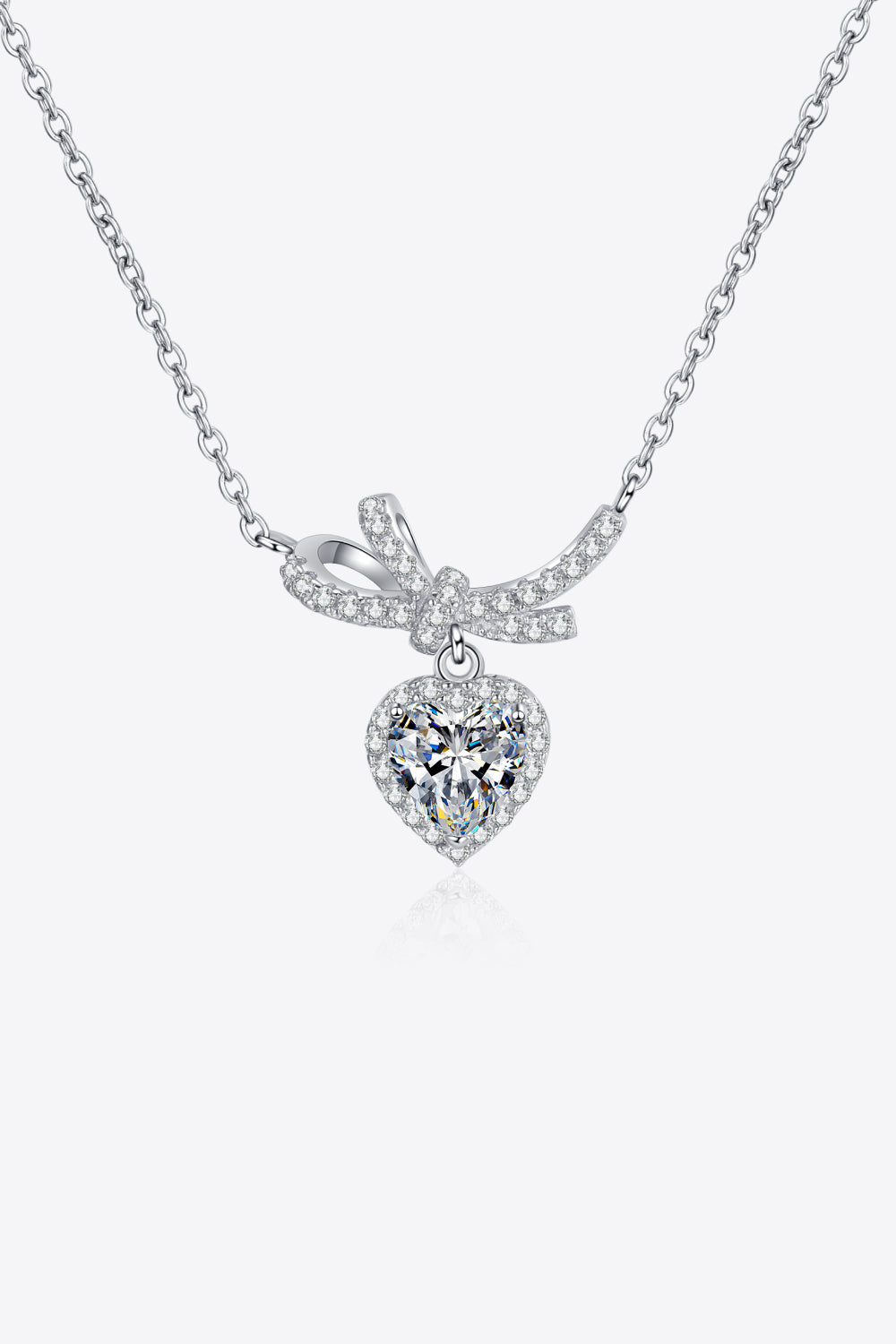 1 Carat Moissanite Heart Pendant Necklace - Premium  from Momma Done Gone Crafty- Just $92.99! Shop now at Momma Done Gone Crafty