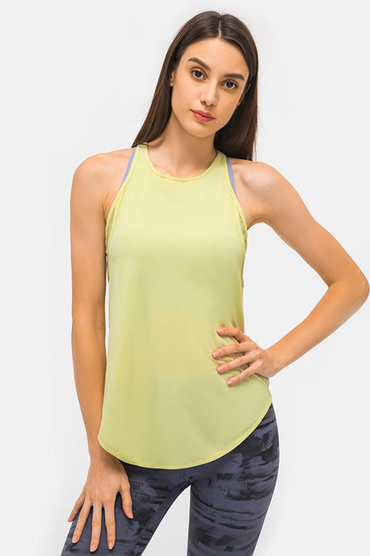 Cut Out Back Sports Tank Top - Premium  from Momma Done Gone Crafty- Just $24.99! Shop now at Momma Done Gone Crafty