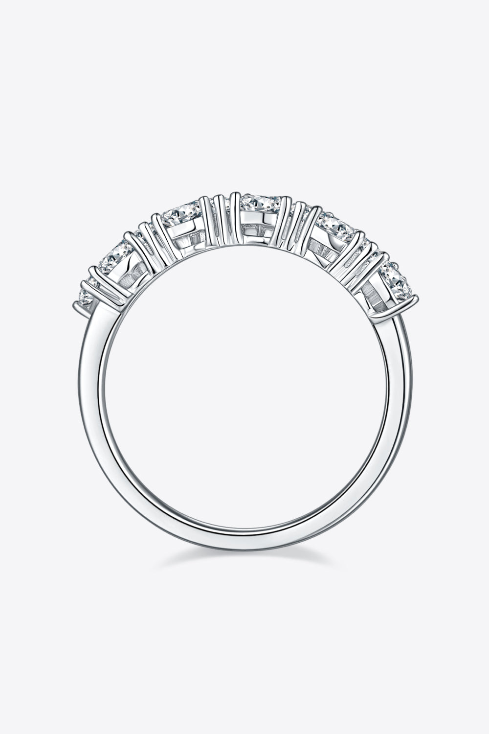 1 Carat Moissanite 925 Sterling Silver Half-Eternity Ring - Premium  from Momma Done Gone Crafty- Just $109.99! Shop now at Momma Done Gone Crafty