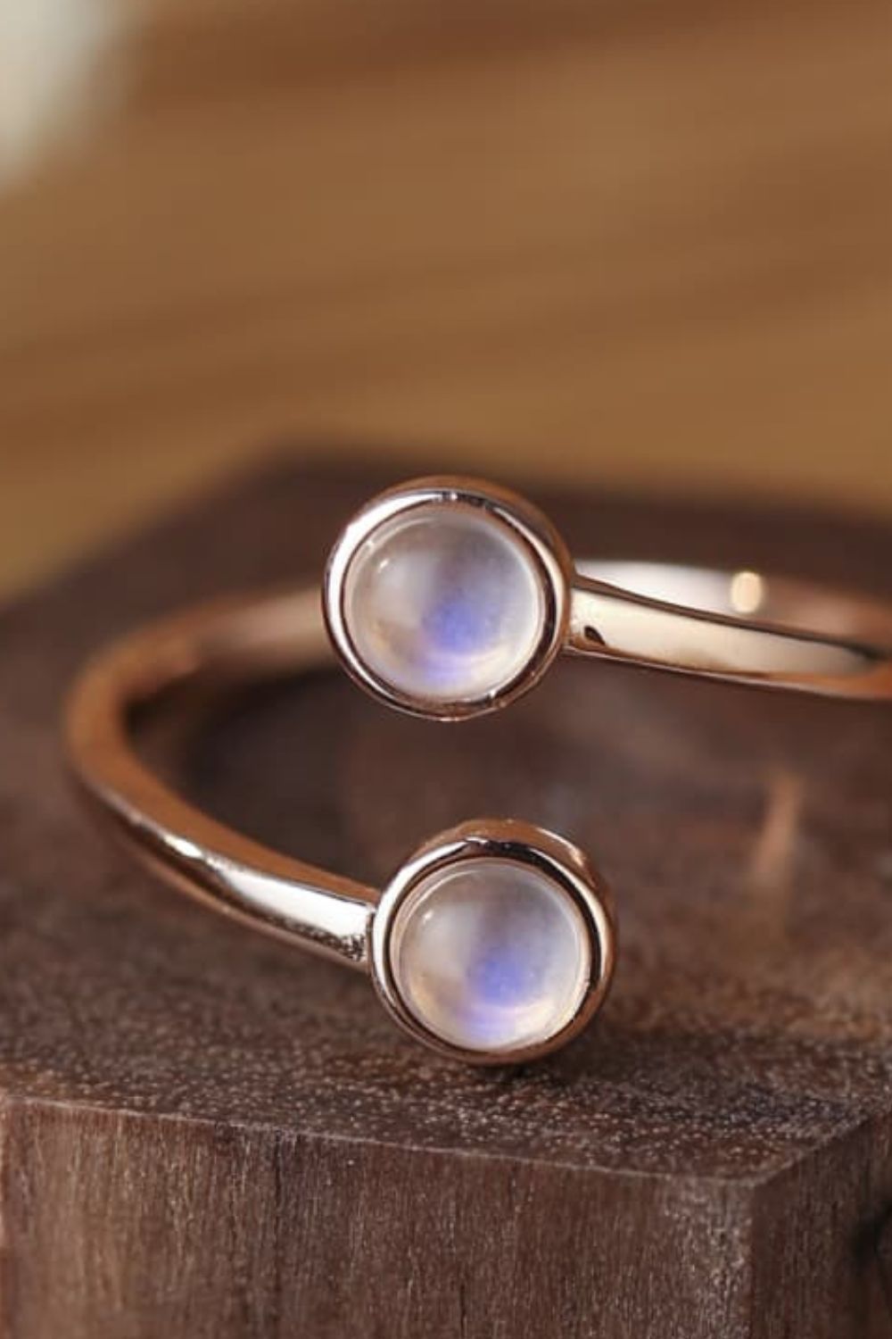 High Quality Natural Moonstone 925 Sterling Silver Toi Et Moi Ring - Premium  from Momma Done Gone Crafty- Just $45.99! Shop now at Momma Done Gone Crafty