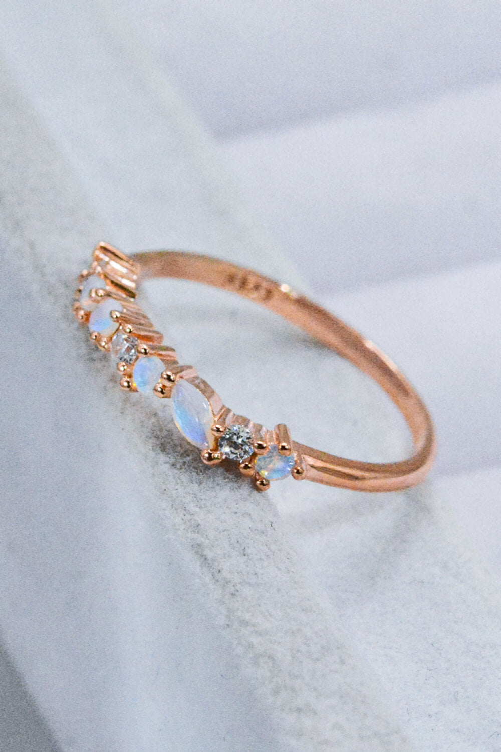 Moonstone and Zircon Decor Ring - Premium  from Momma Done Gone Crafty- Just $40.99! Shop now at Momma Done Gone Crafty