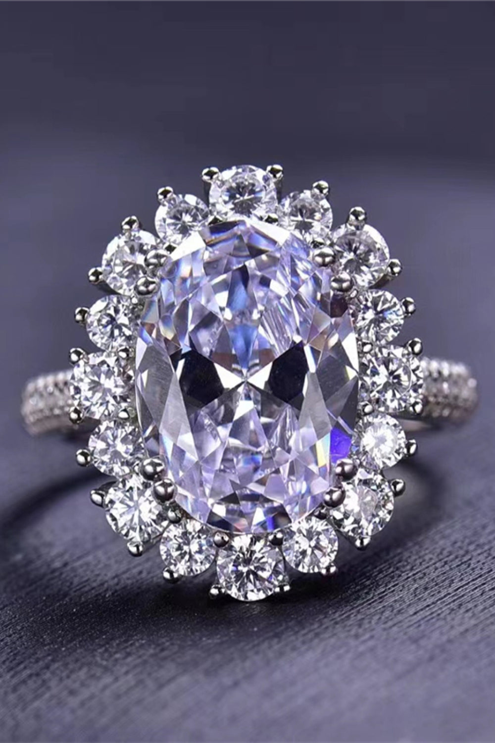 8 Carat Oval Moissanite Ring - Premium  from Momma Done Gone Crafty- Just $782.99! Shop now at Momma Done Gone Crafty