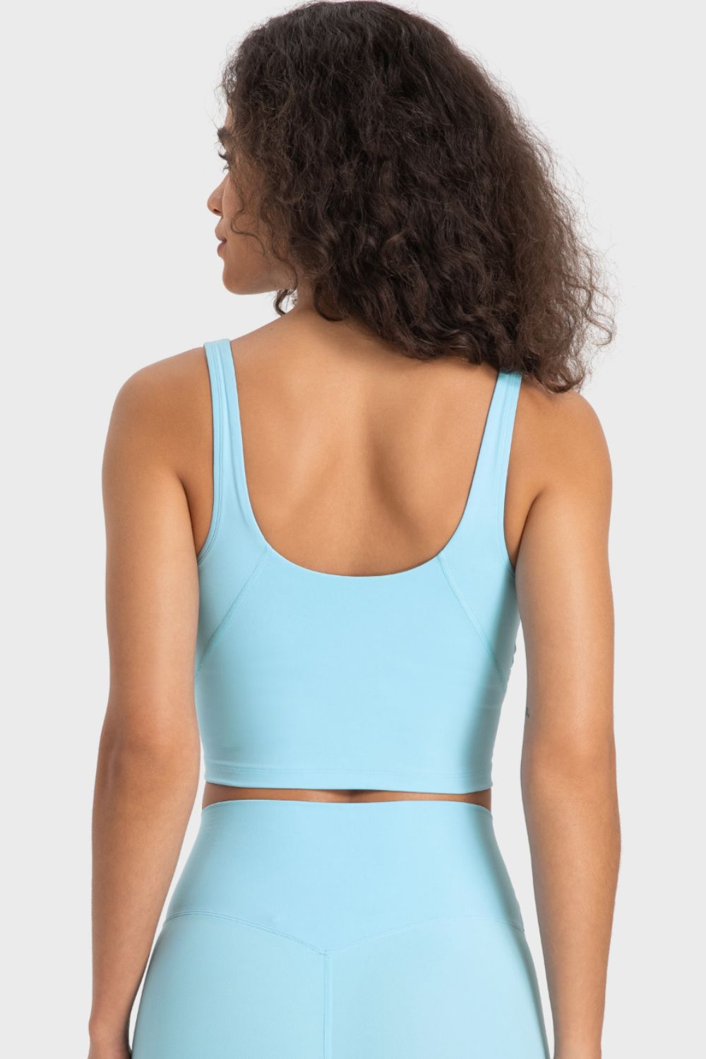 Deep V-Neck Crop Sports Bra - Premium  from Momma Done Gone Crafty- Just $25.99! Shop now at Momma Done Gone Crafty